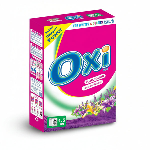 Oxi powder detergent with Lavender Breeze Automatic Laundry 1.5kg