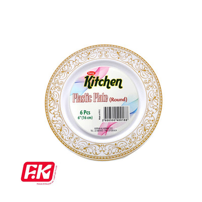 Easy Kitchen plastic plate No.16 (6 Pcs)