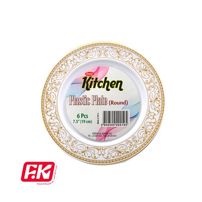 Easy Kitchen plastic plate No.19 (6 Pcs)