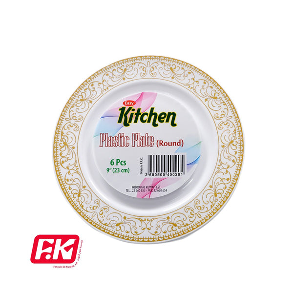 Easy Kitchen plastic plate No.23 (6 Pcs)