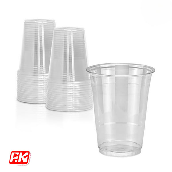 Easy Kitchen Plastic clear cups without lids 12 oz (25 Pcs)