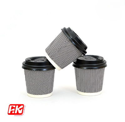 Easy Kitchen Ribbed Paper with Lids 4 oz (20 Pcs)