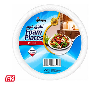 Easy Kitchen foam plates 26 cm 10-inch (25 Pcs)